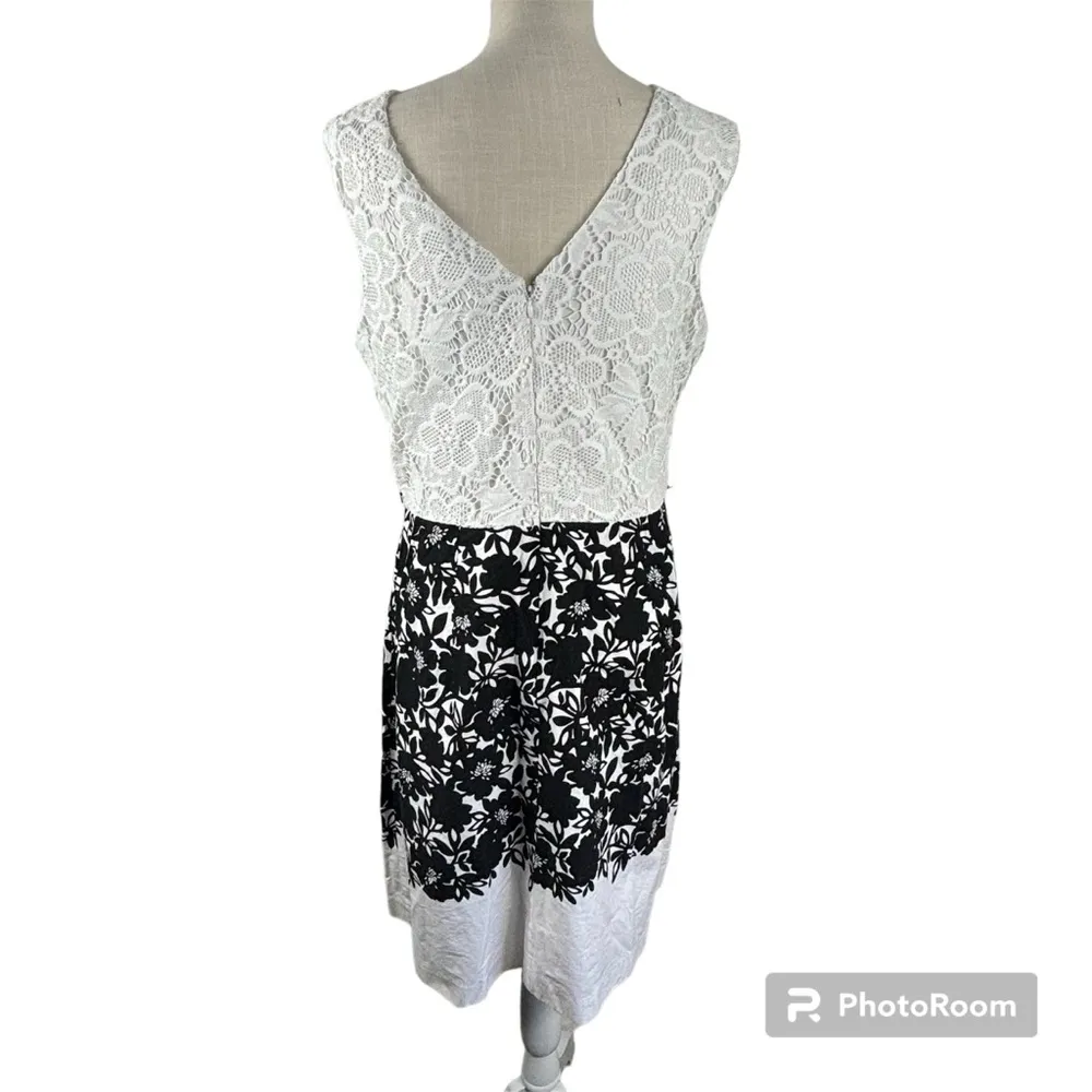 New York White Lace Sleeveless Fit & Flare Dress Women’s Size 16 - Image 2