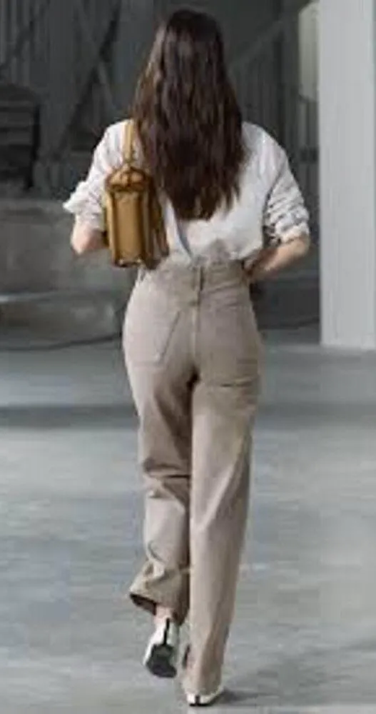 ZARA High Waist Wide Leg Jeans 0   32" ins - Image 4