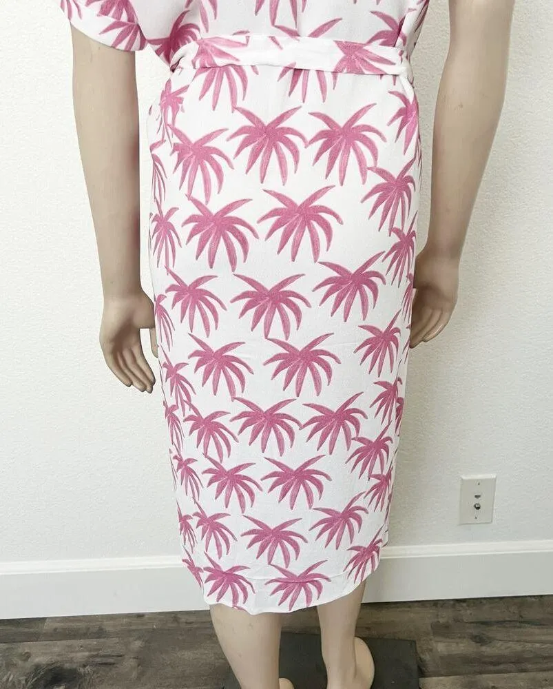 [Anthropologie] x Fabienne Chapot Pink Pretty Palms Boyfriend Cara Dress NWT 12 - Image 5