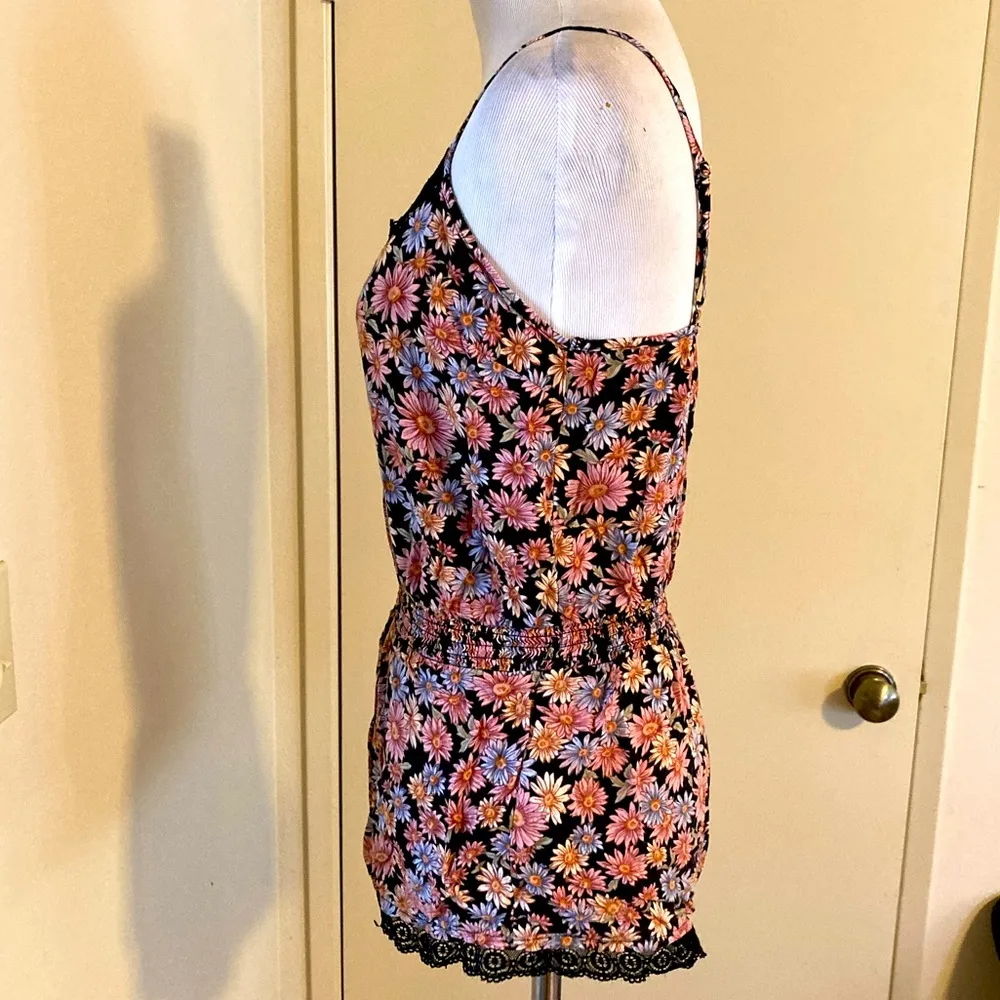 Forever21 Floral Lace-Trim Romper - Image 8