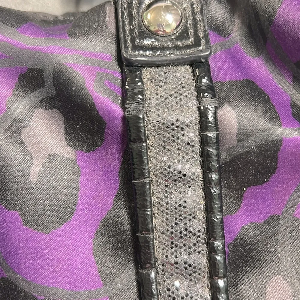 COACH Poppy F20071 “Daisy Ocelot” Purple & Black Women's Handbag - Image 14