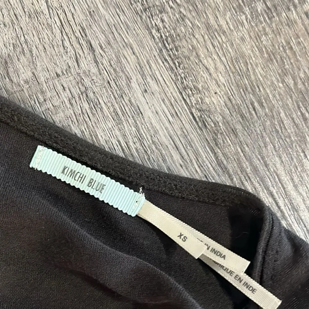 Nordstroms Kimchi Blue dark charcoal racer back tank mesh beading sequin gray XS - Image 7