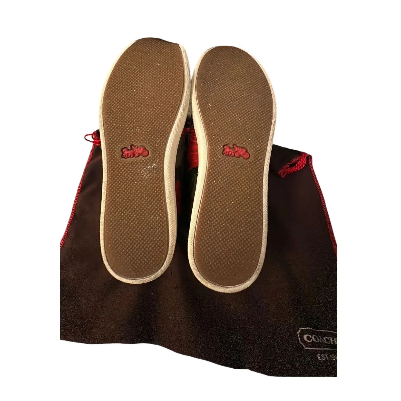 Coach High Top Sneakers Women's Floral Print Leather Lace Up Size 8B - Image 8