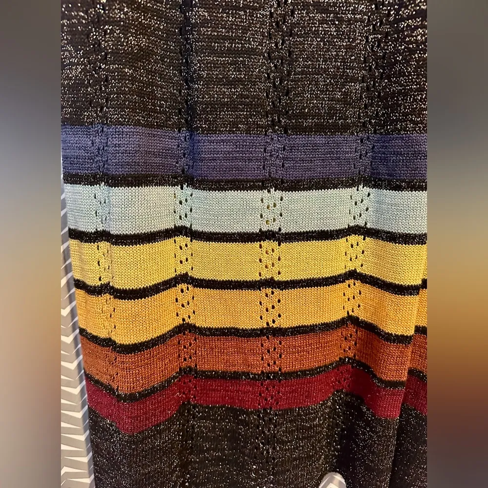 Jen's Pirates Booty | Black Striped Swallowtail Mini Dress, Size M/L - Image 3