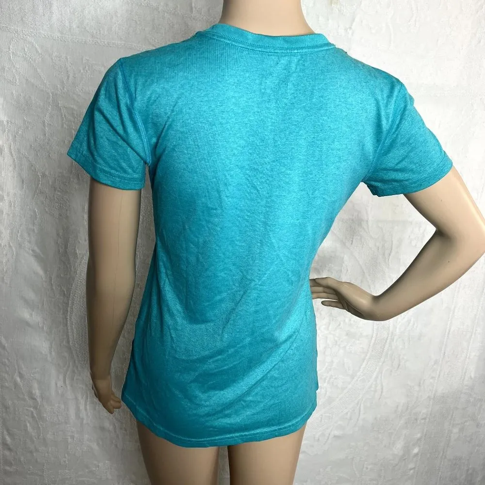 Nike Teal Dri Fit V-Neck Tee - Image 3