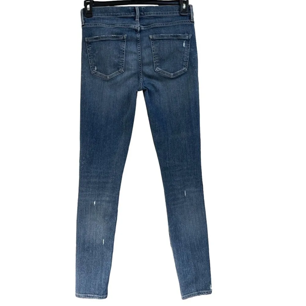 AGOLDE SZ 28 Sophie Skinny Jeans Distressed Mid-Rise Stretch 5-Pocket Whiskered - Image 4