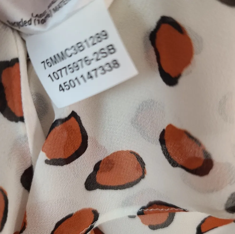 Bar III Dresses White Rust Animal Print Ruffled Tiered High Low Flowy Dress 1 - Image 4