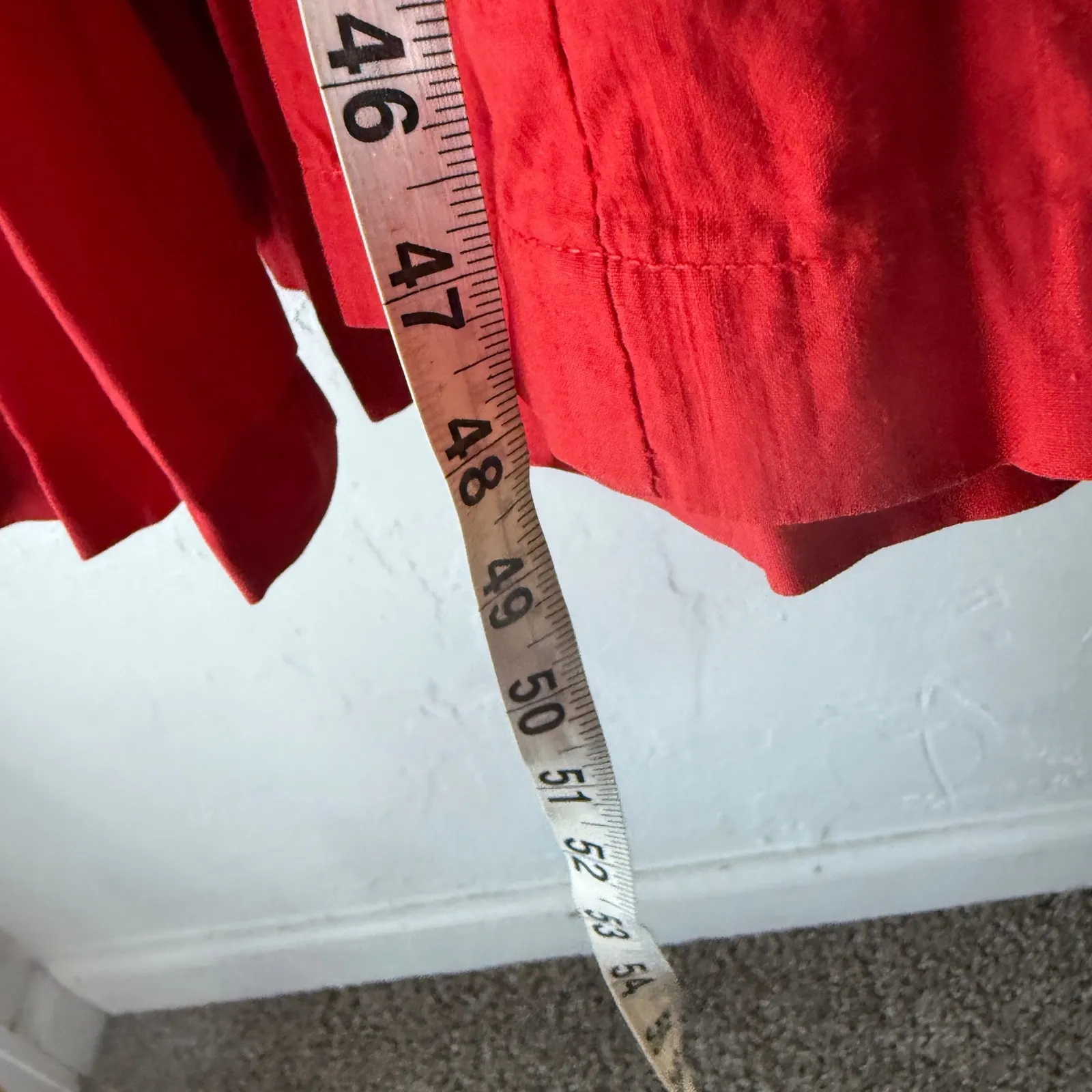 Vintage Handmade 1960s Red Maxi Dress Black Embroidery Tiered Dress Indigenous - Image 10