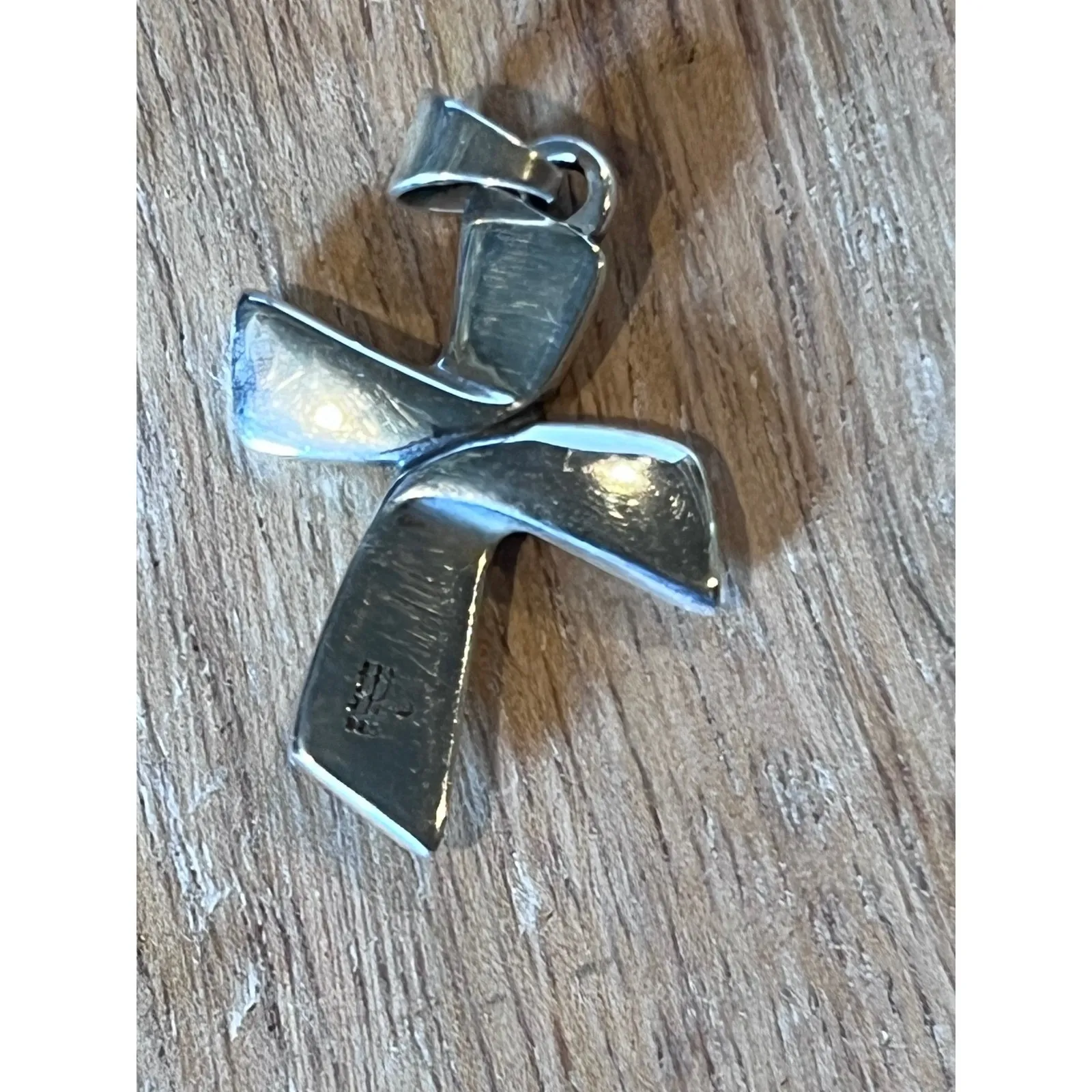 Retired James‎ Avery Sterling Silver Cross Necklace Twisted Ribbon Pendant 925 - Image 3