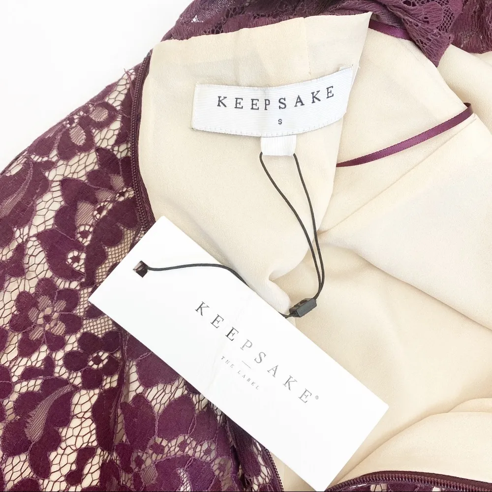 Keepsake The Label One Night Lace Dress: Fig (Wine/Burgundy) - Image 13