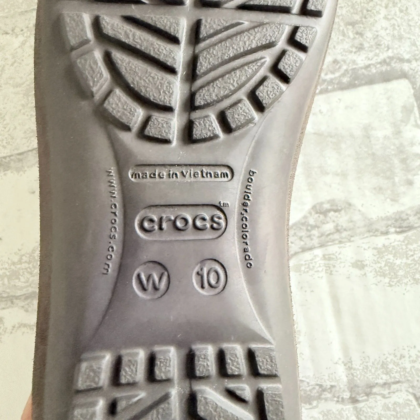 Crocs Women’s Brown Mammoth Lined Ballet Flats Faux Fur Cozy Skimmer Shoes Sz 10 - Image 6