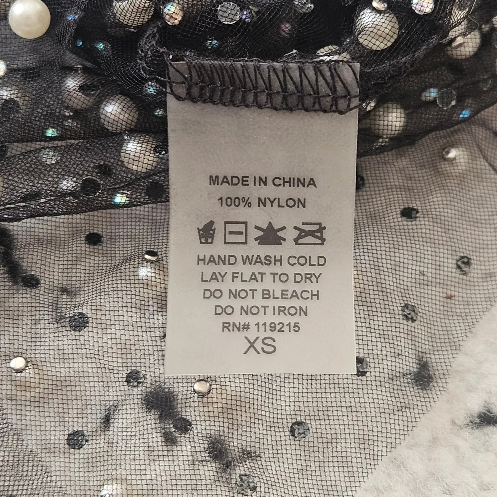 Beach Bunny Glitzy Girl‎ Mesh Pearl Mini Skirt Coverup Sheer Black XS - Image 5