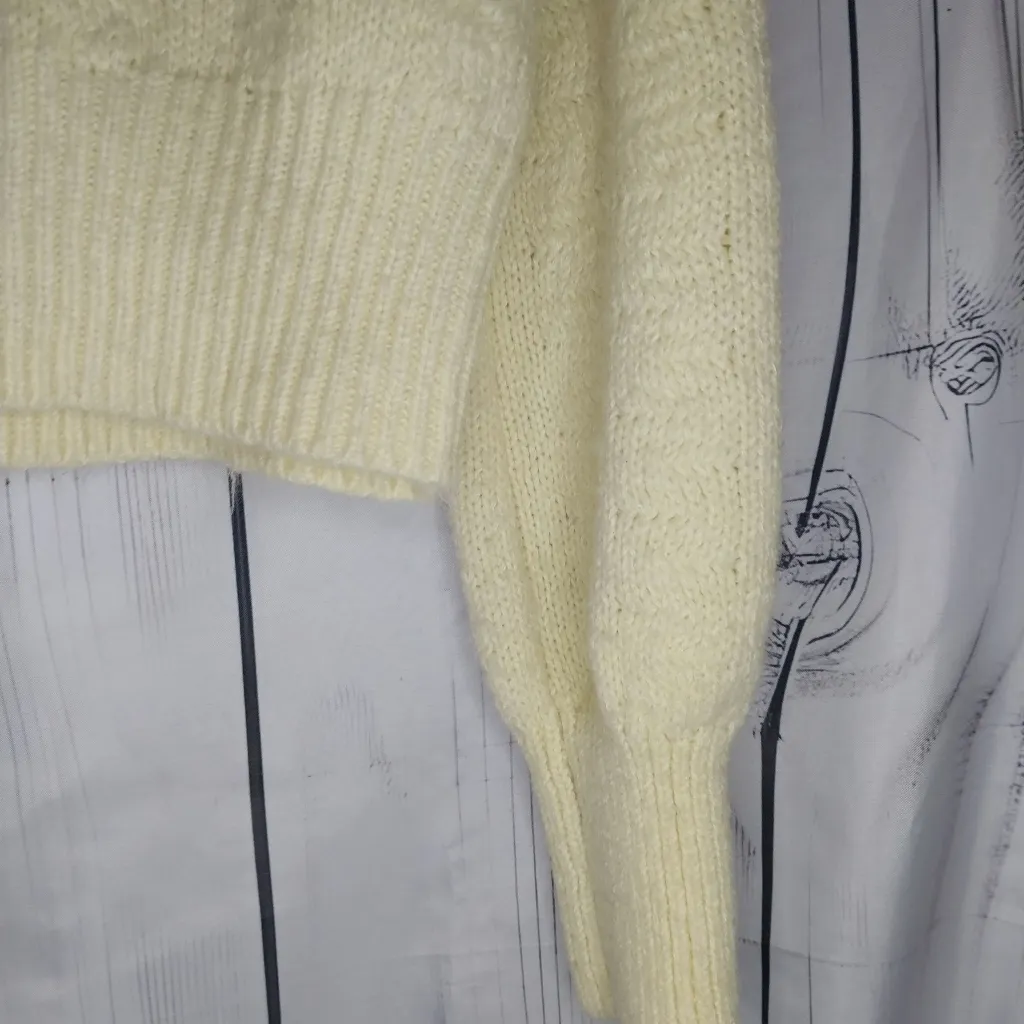 Freshman 1996 Cropped Floral Snap Cardigan Women's Boho Sweater Yellow Size XS - Image 8