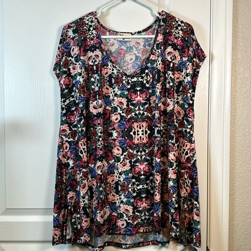VTG Vintage Show Me Your Mumu Floral Hawaiian Carter Tunic Blouse Size Med EUC - Image 3