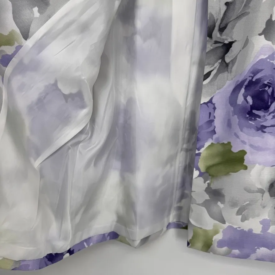 Alfred Dunner Blazer Jacket Womens 14 White Purple Floral Easter Church NEW - Image 7