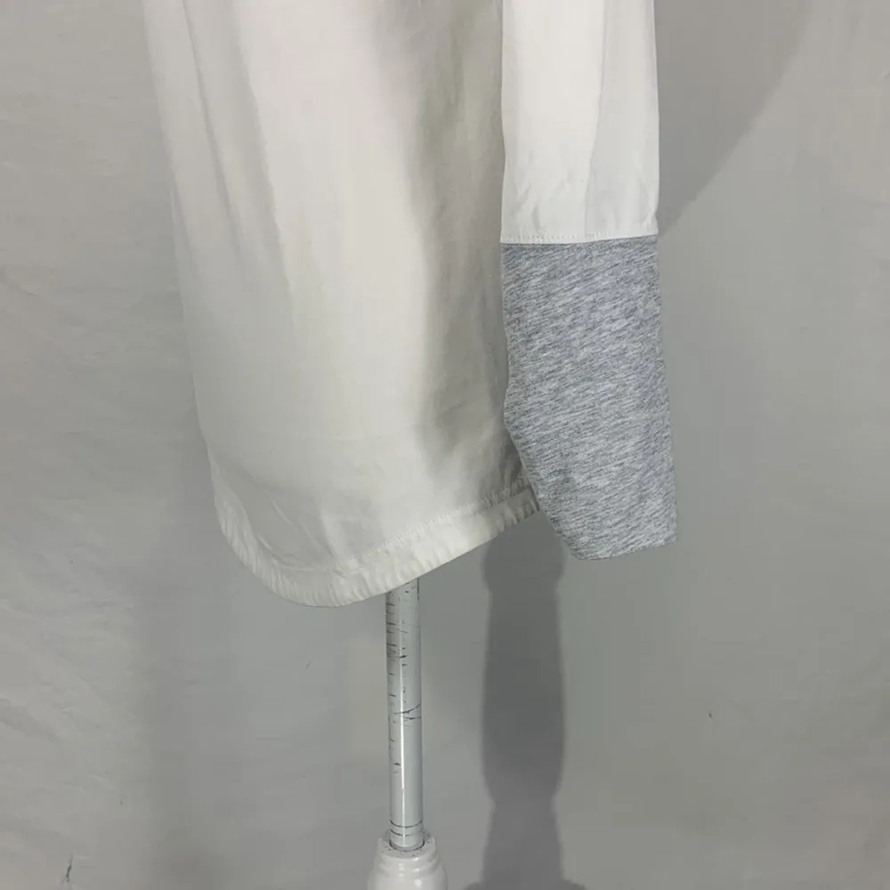 Puma Lightweight White and Gray Longline Pullover Hoodie Size Small - Image 8