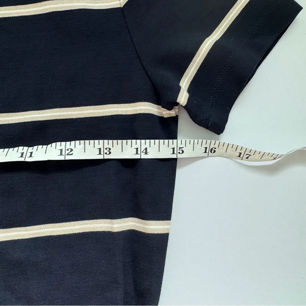 Club Monaco Twansia Stripe Side Tie Dress In White Mu Size X-Small - Image 4