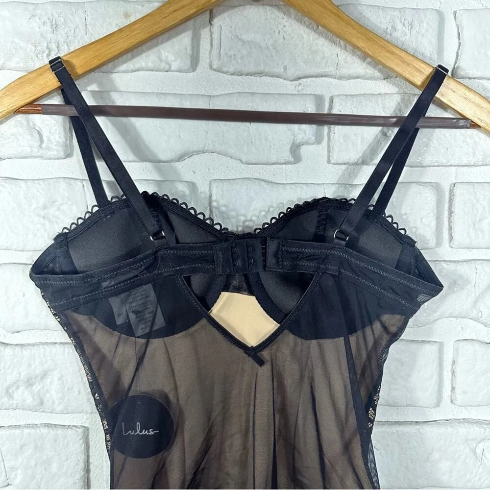 NEW Lulu's Spice it Up Black Lace Bustier Bodysuit Size XS - Image 10