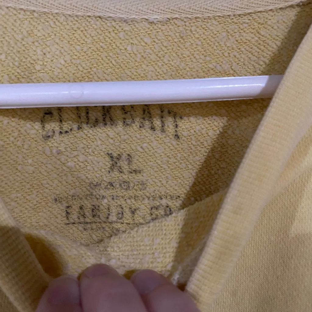 Champion Light Yellow Crew Neck Women's Sweater Size XL - Image 4