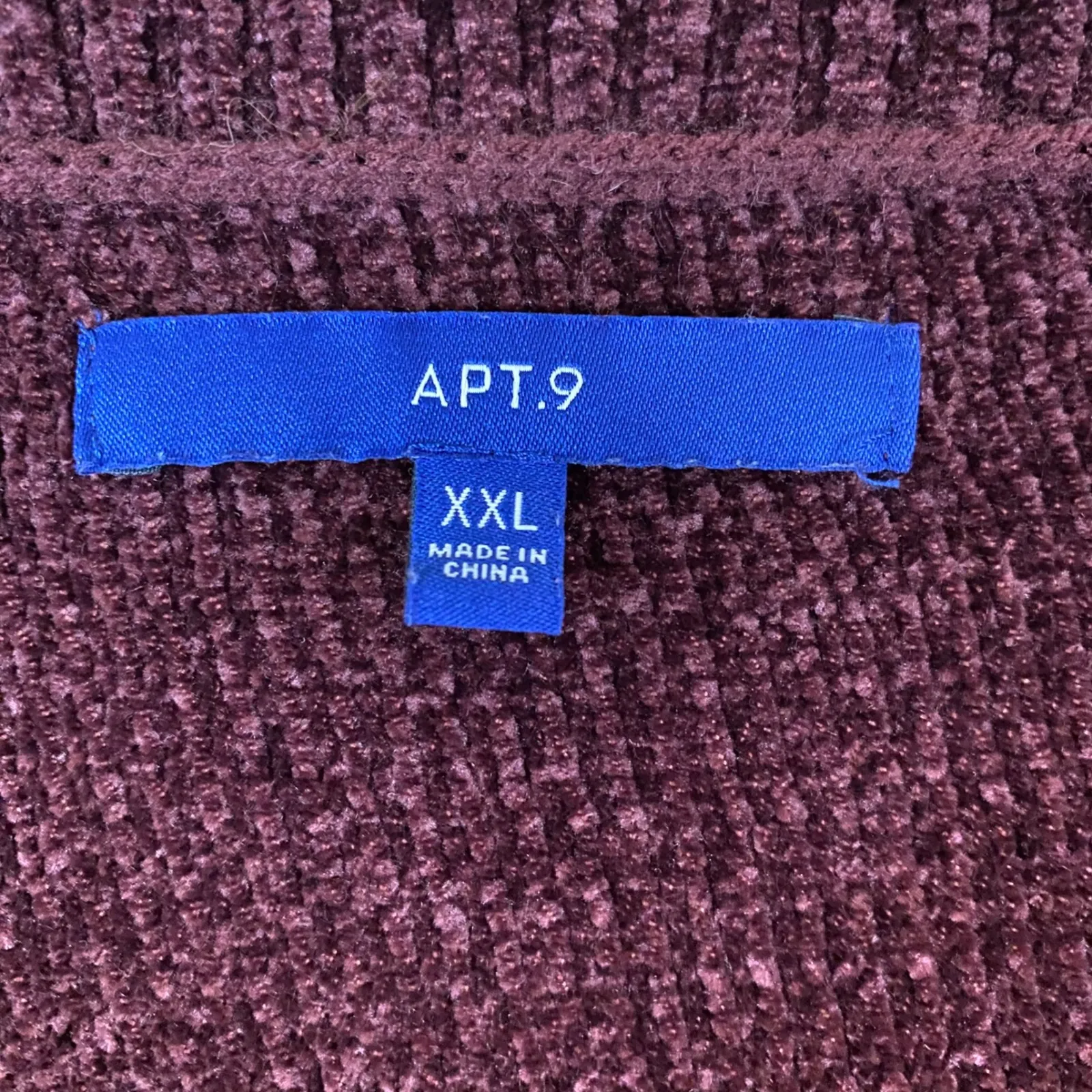 Apt 9 Womens V Neck Long Sleeve Tunic Sweater Casual Plus Size XXL Burgundy EUC - Image 6