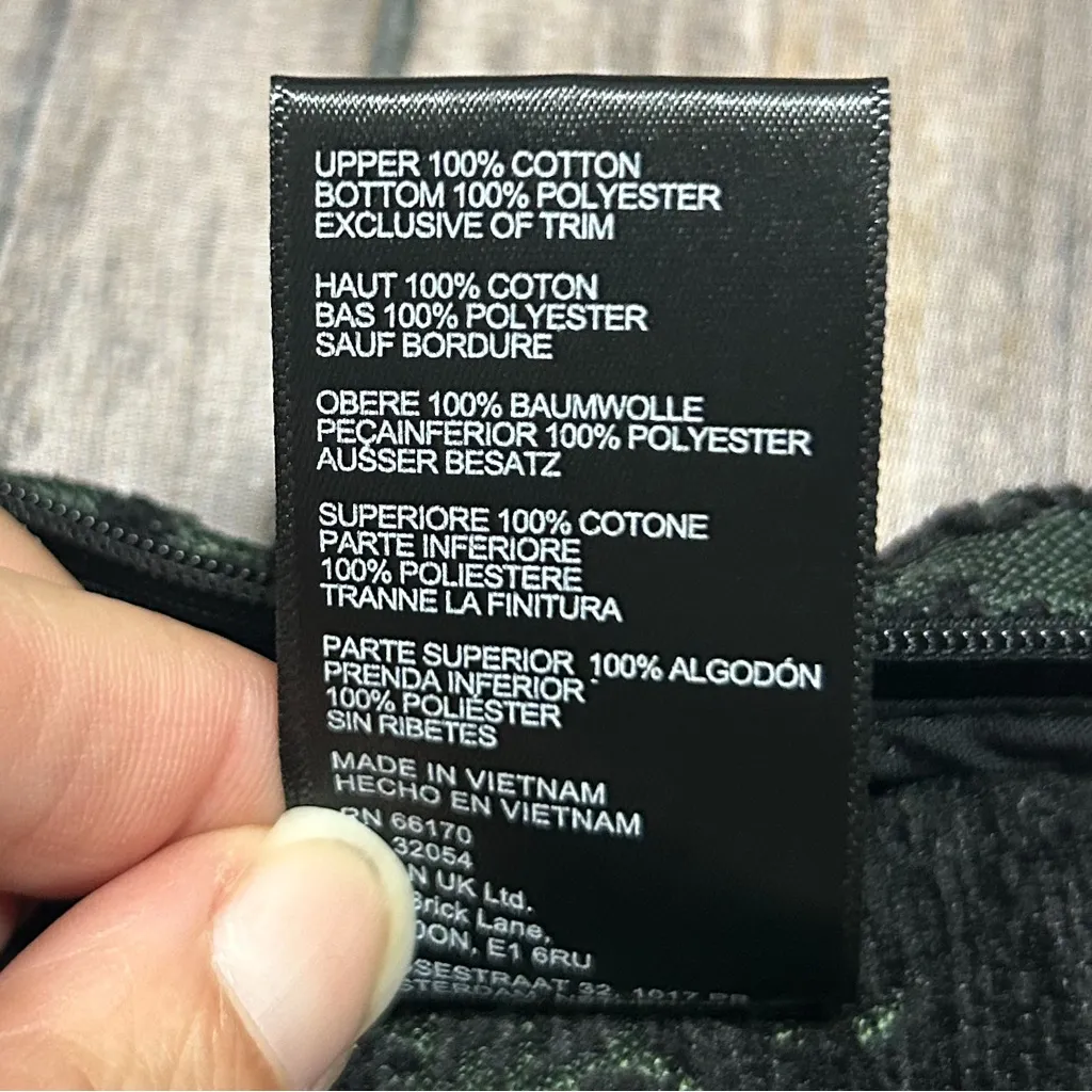 Urban Outfitters White Green Black Antoinette Strapless Brocade Paisley Romper - Image 10