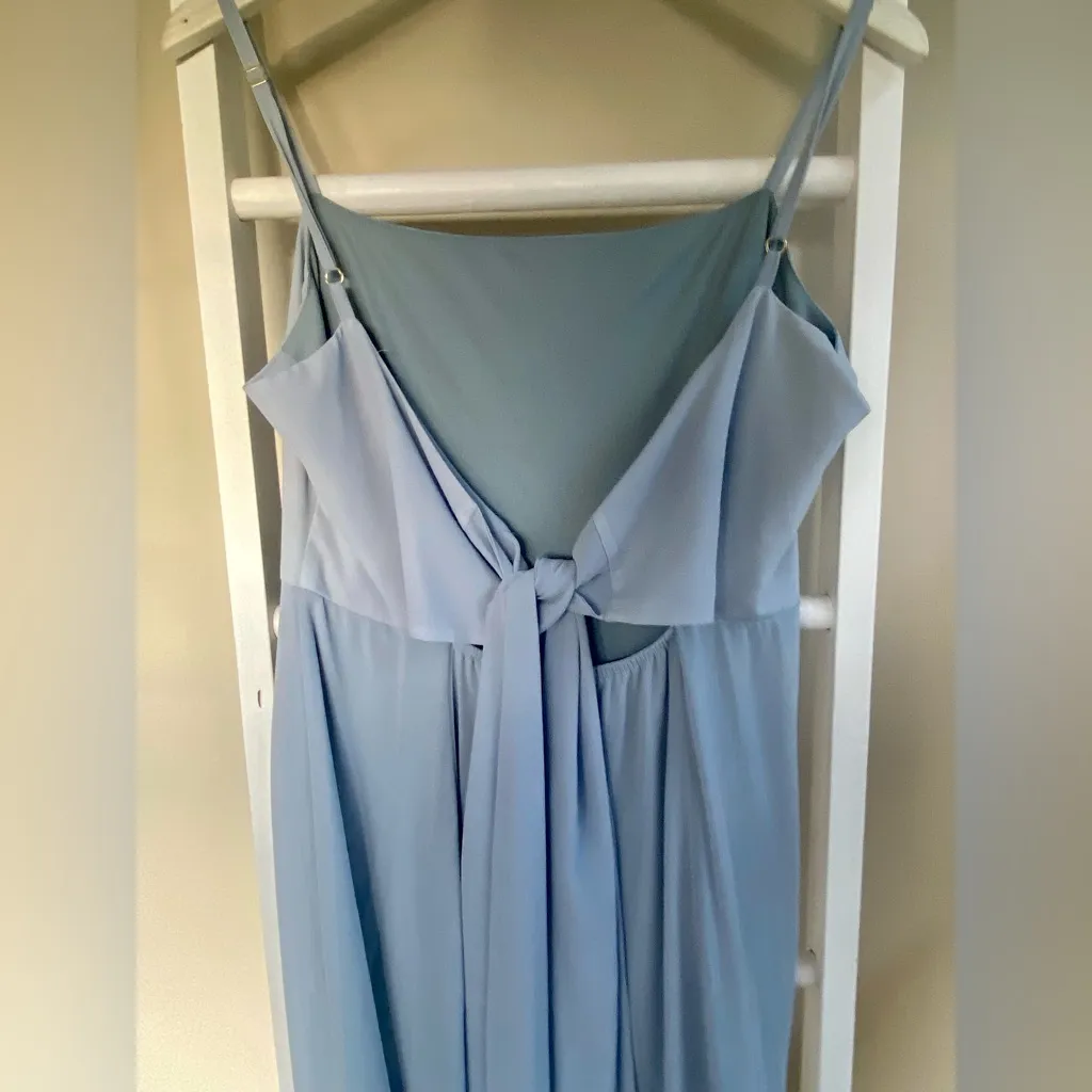 Show Me Your Mumu Bridesmaid Dress XL - Soft Blue Tie Back - Image 5