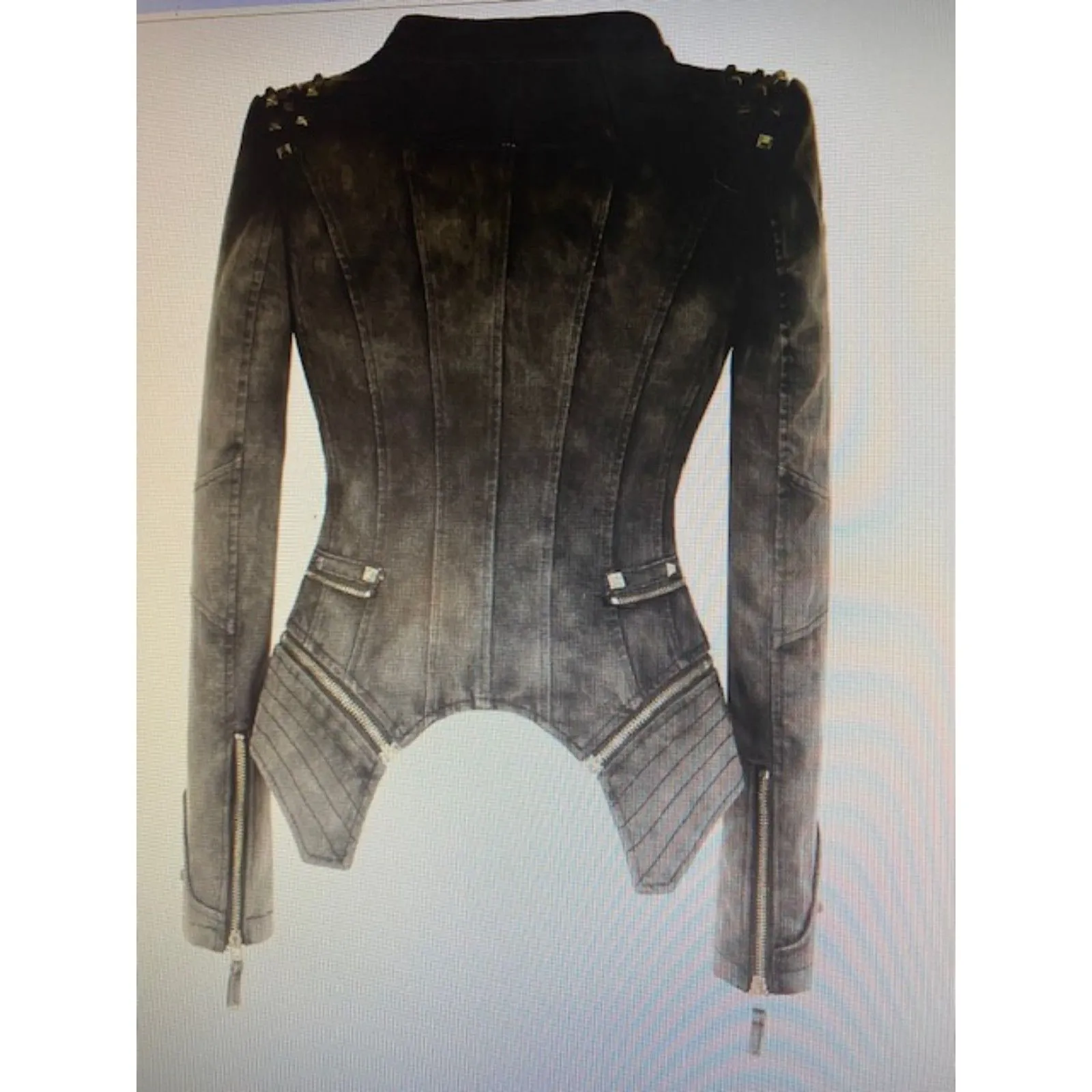 Honey Pot Jean Motorcycle Jacket XL Black - Image 4