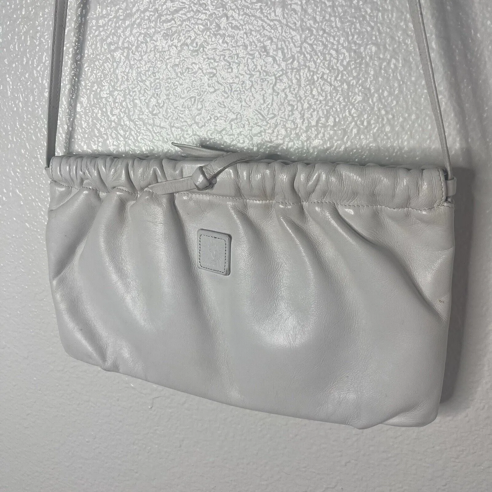 Vintage Anne Klein for Calderon 70s White Leather Shoulder Crossbody Purse - Image 3