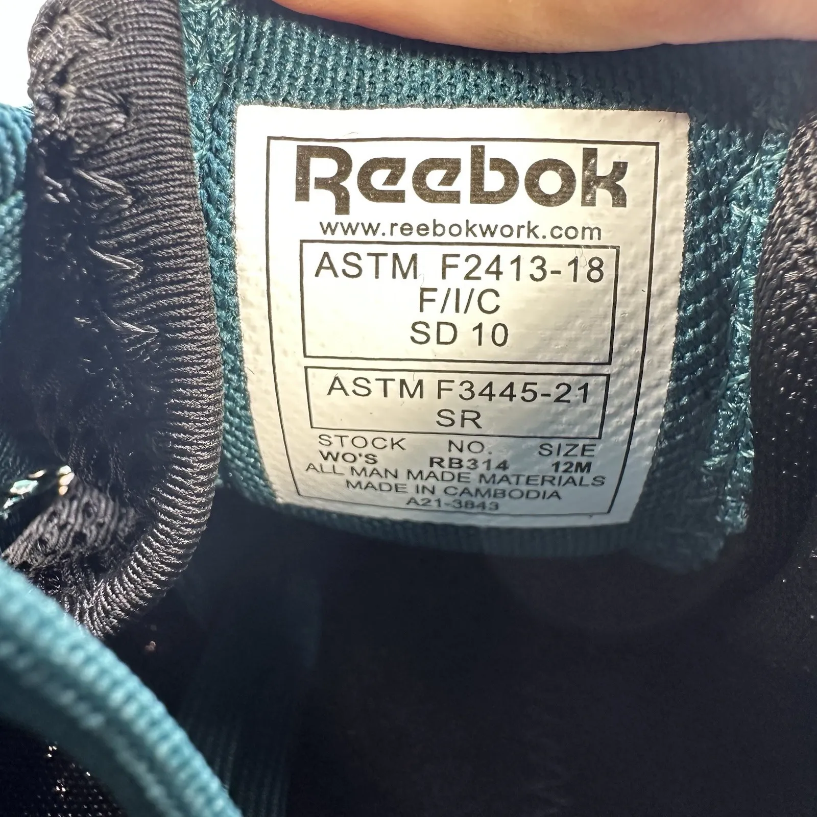 NIB Reebok Fusion Flexweave Athletic Work Shoes Composite Toe‎ RB314 Women's 12M - Image 9