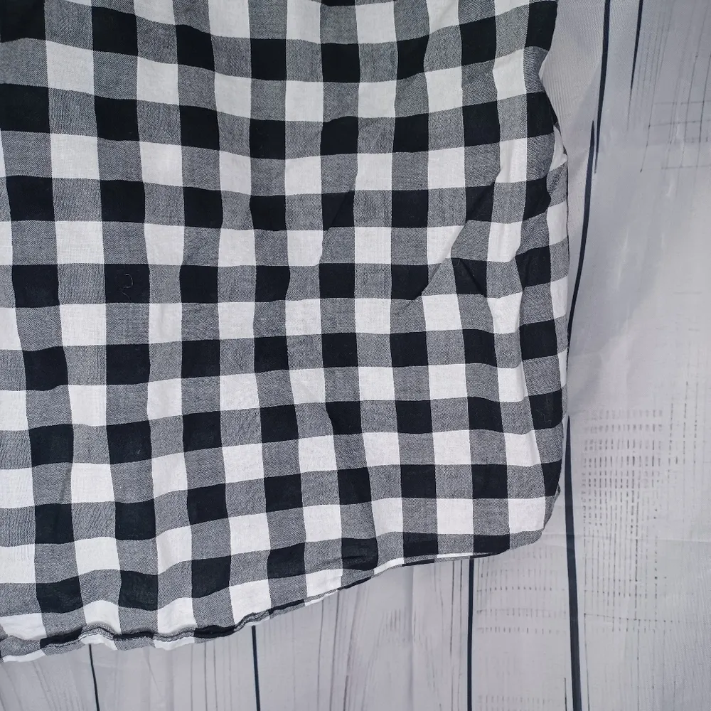 J.Crew Factory black and white plaid button - Image 11
