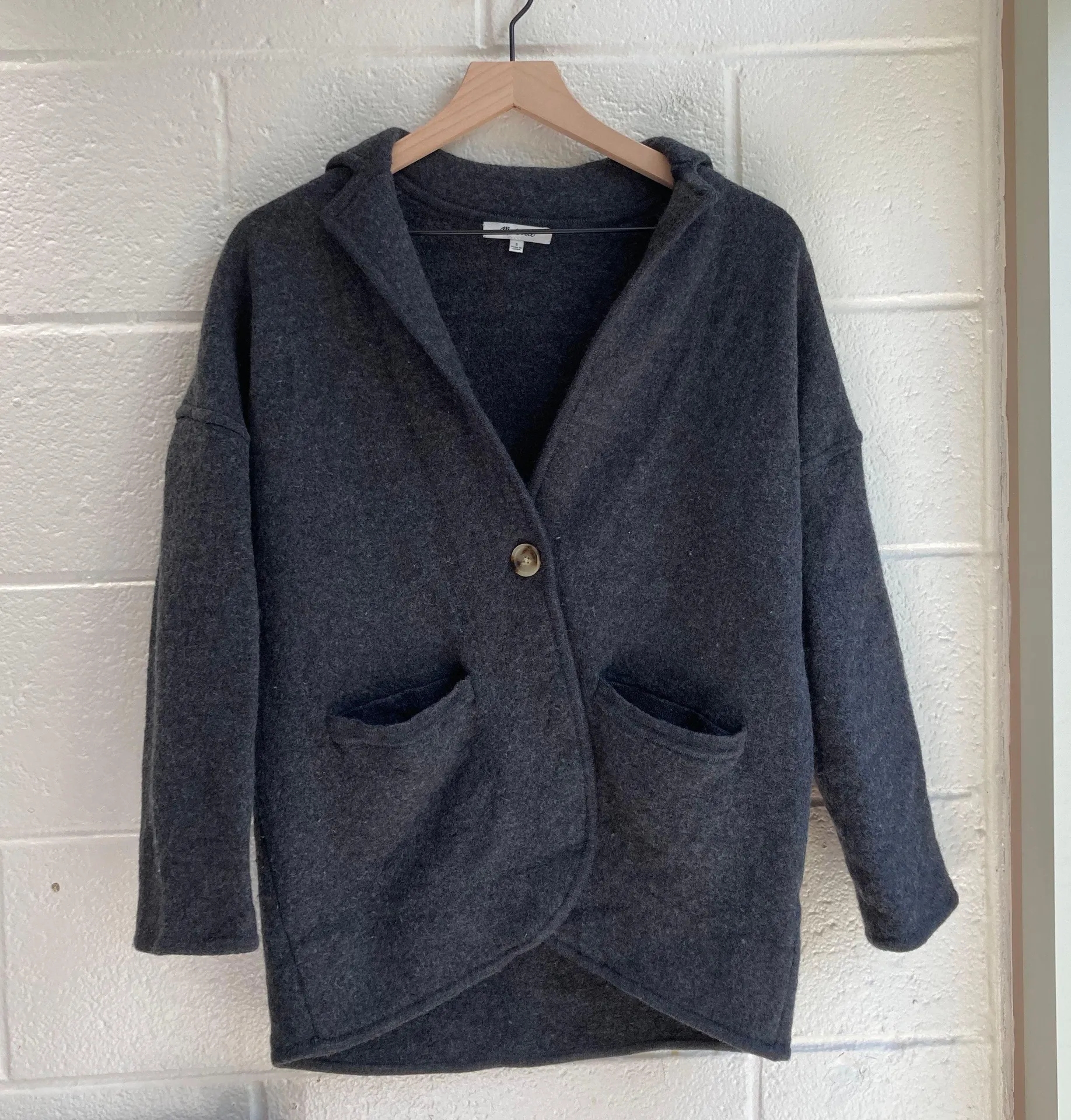 Madewell Saville Sweater Blazer Jacket Coat Gray - Image 3