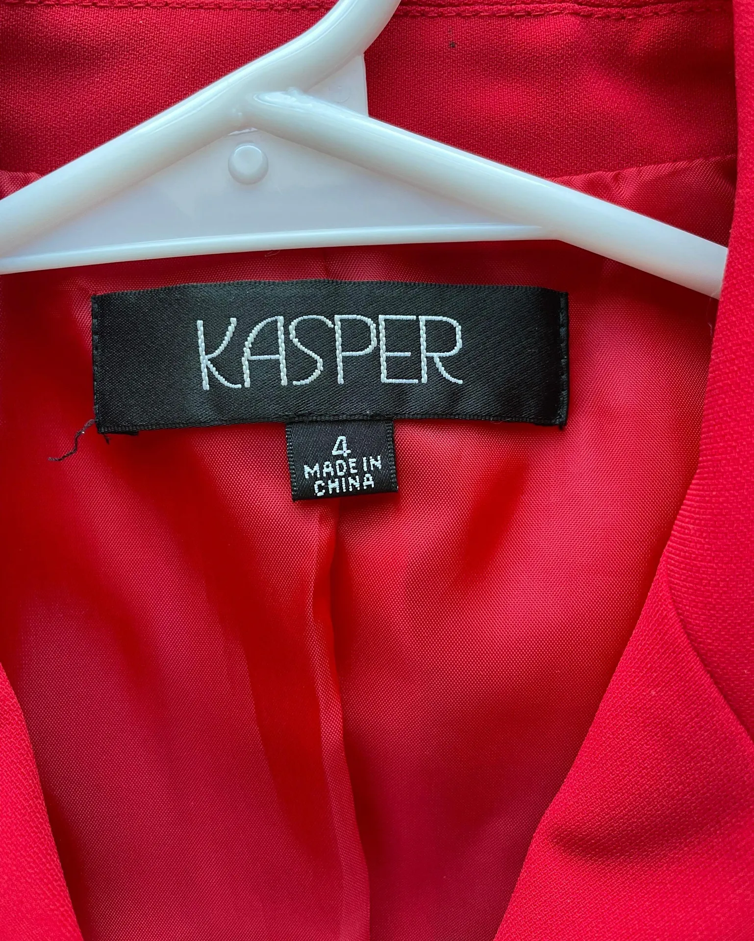 Kasper Red Blazer And Skirt Suit Set - Image 4