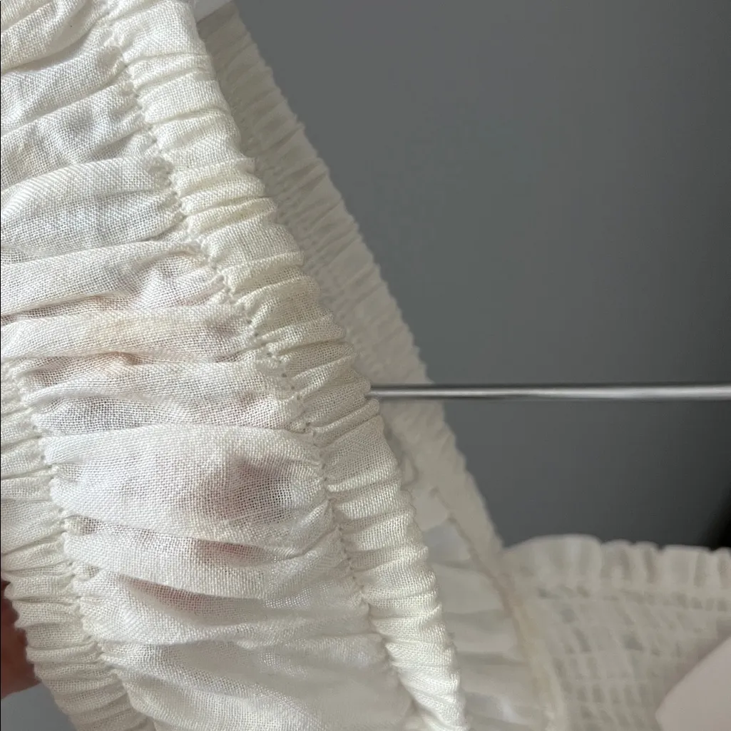 Frankie's Bikinis Christabelle Ruffle Maxi Dress in Sunrose White Large $170 - Image 10