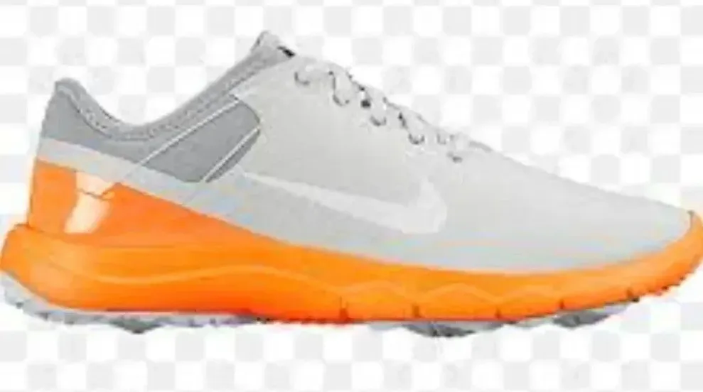 Nike‎ FI Impact 2 Spikeless Golf Shoes 2015 Women Pure Platinum/Wolf Grey/Citrus - Image 2