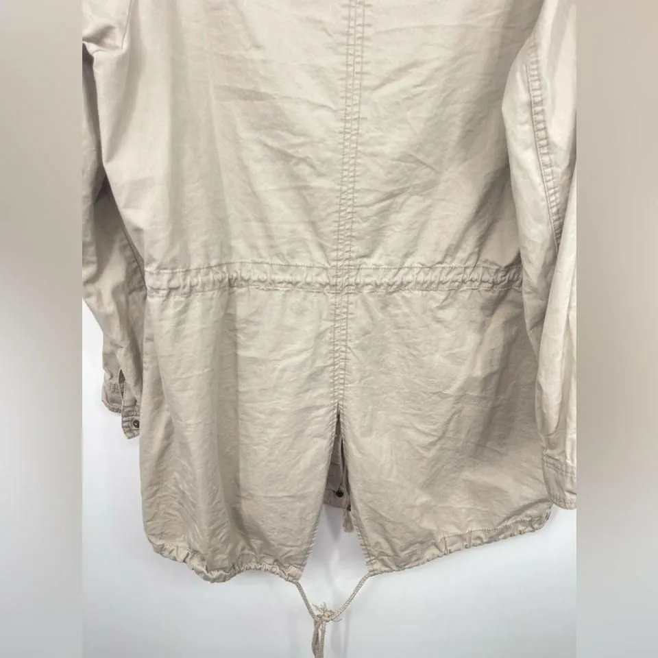 Forever 21‎ plus size 0X tan zip up jacket with draw string - Image 6