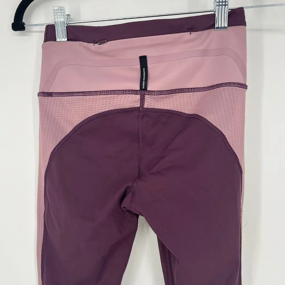 ATHLETA Allyson Felix Legend Mesh 7/8 Tight Agate Purple Pant Women's X-Small - Image 8