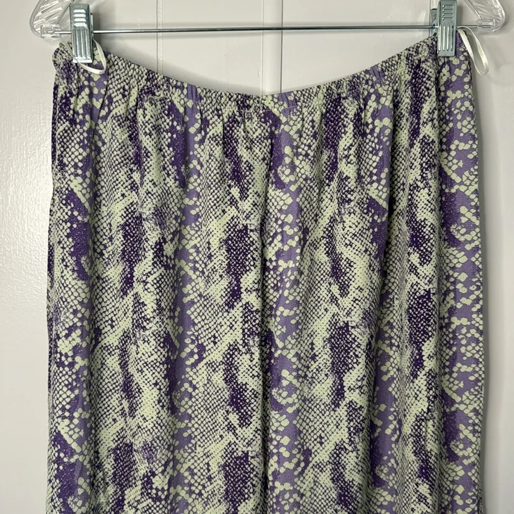 Free People  Snake Print Button Down  Skirt - Image 3