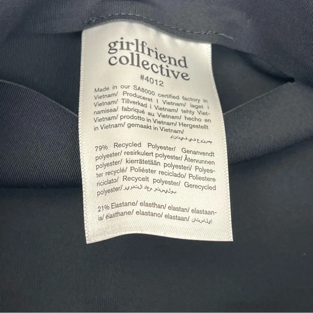 Girlfriend Collective‎ Black High Waist Capri Leggings Size Small Black 4012 NEW - Image 4