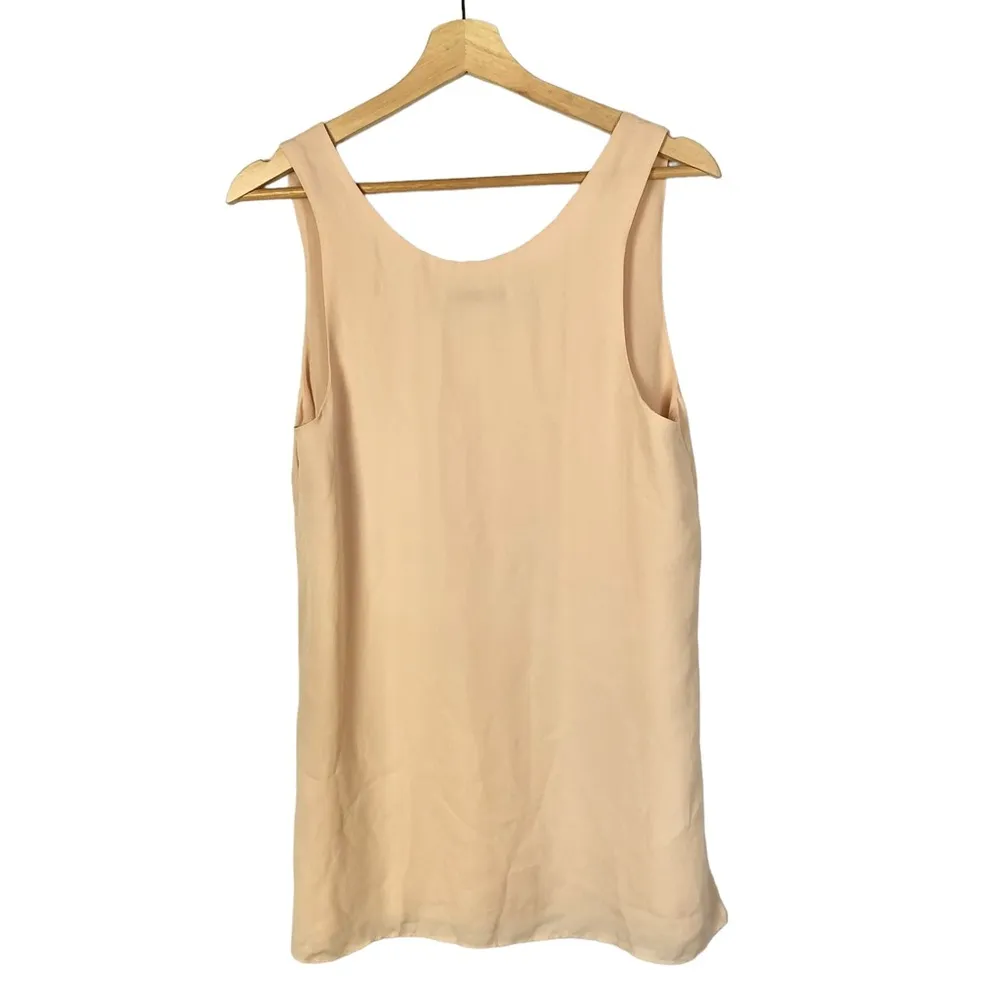 Zara Light Pale Pink Chiffon Scoop Neck Tank Top S - Image 2