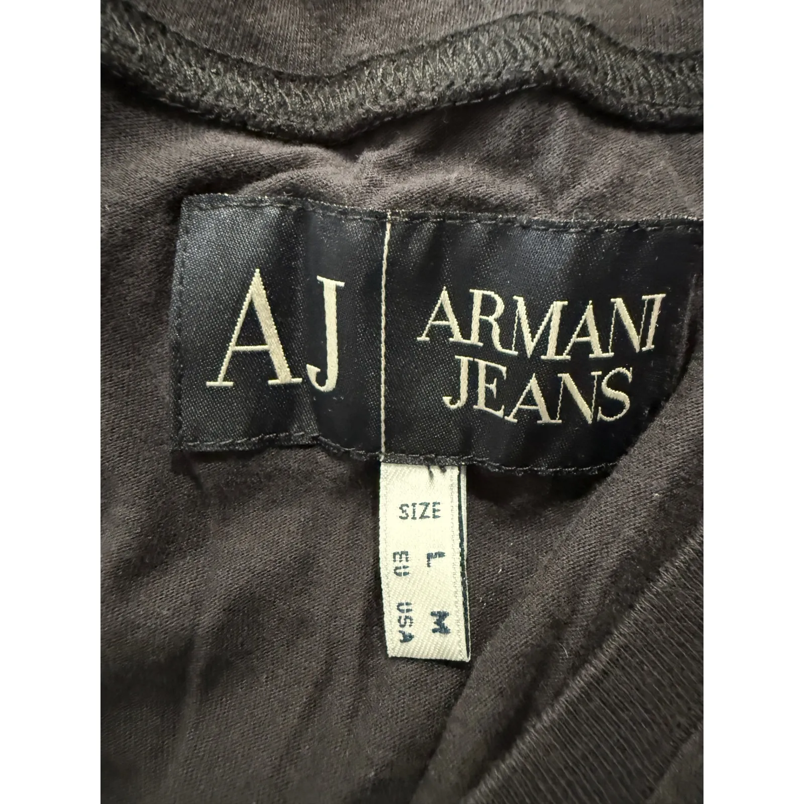 Armani Jeans AJ Men's Long Sleeve T Shirt Anchor Crown Graphic Dark Gray Size m Size M - Image 4