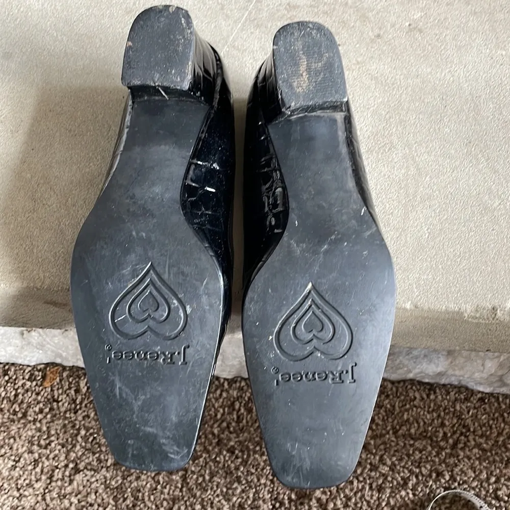 J. Renee black tortoise shell pattern heels sz 7 - Image 8