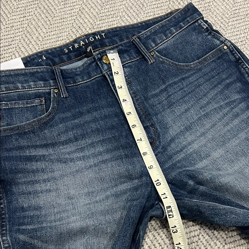 White House Black Market Dark Blue Straight Jeans - Image 5