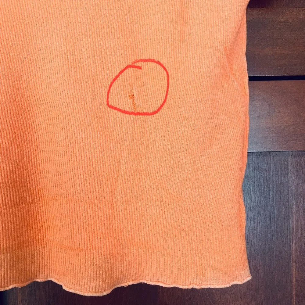 Movement Madeline Crop Tee Shirt Orange Size Medium/Large FLAW - Image 3