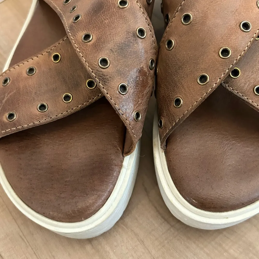 Bed Stu  Studded Sandals Brown Size 7 - Image 3