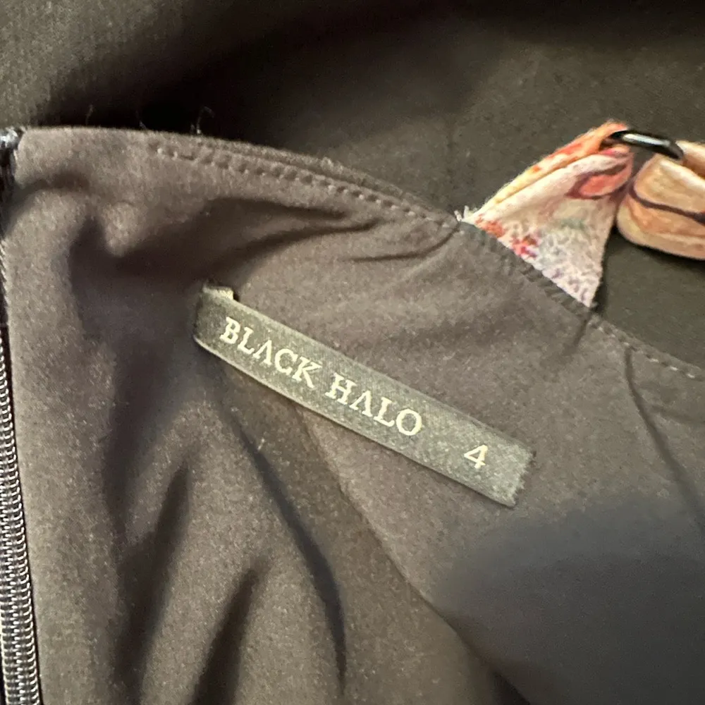 Black Halo Sleeveless Sweetheart Neck Floral Print Dress Size 4 - Image 5