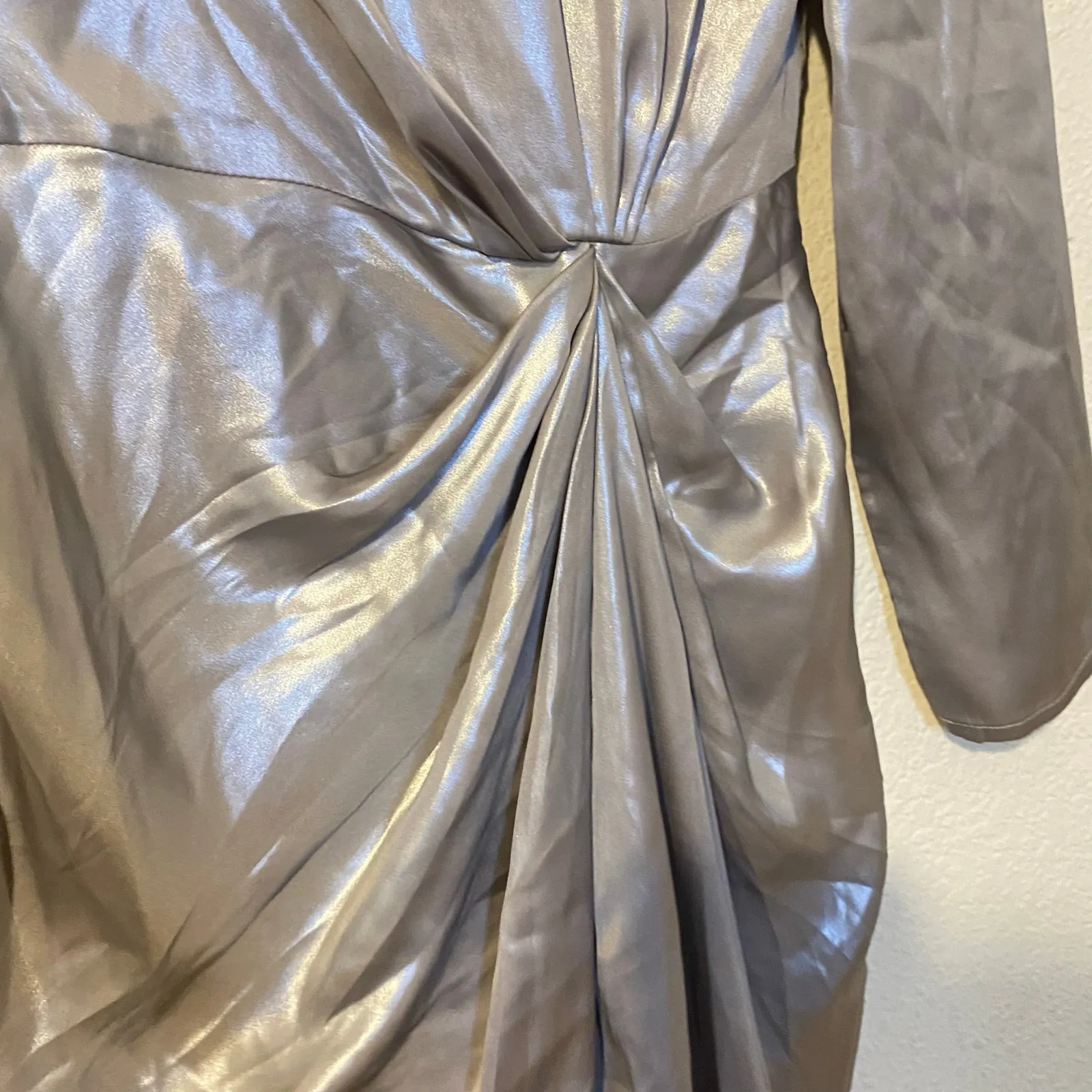 Bardot Shimmer Dress Metallic Long Sleeved Sparkly Mini Party Dress Size 4 NWT - Image 3