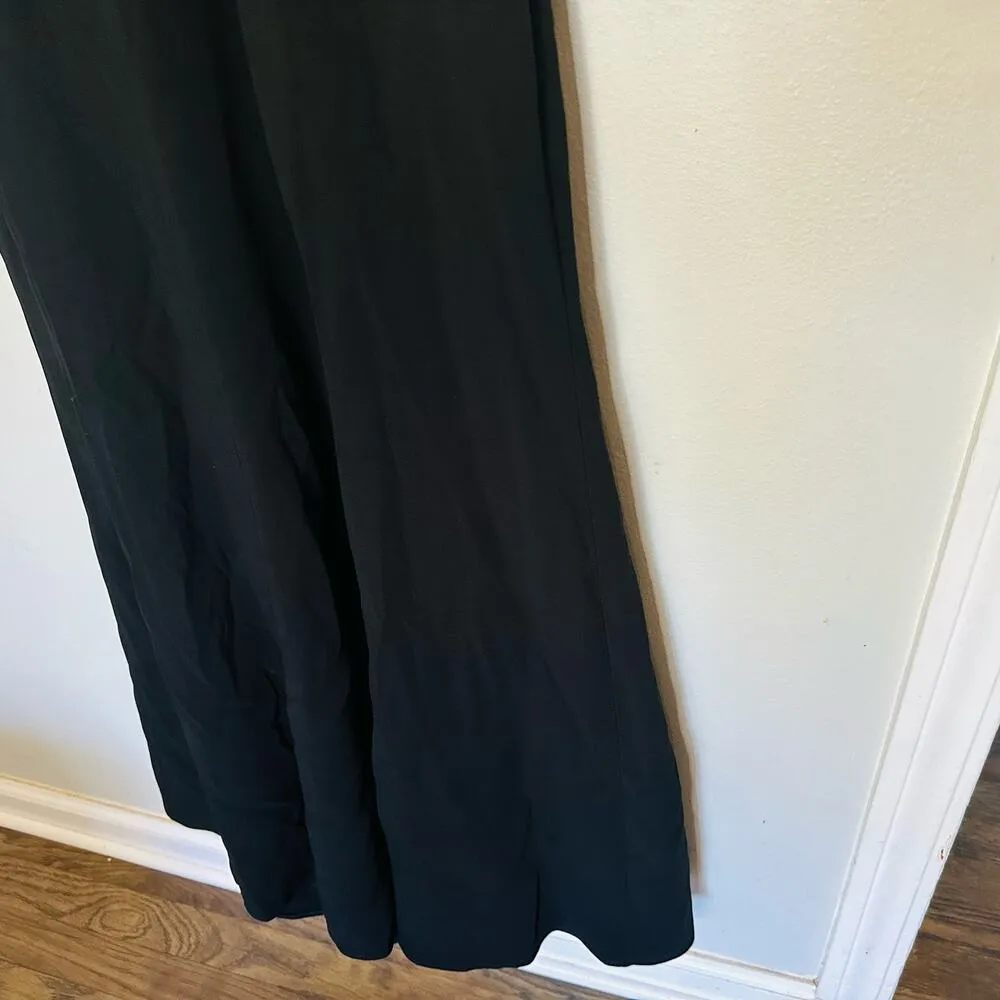 THEIA Women's Black Matte Mesh Cut Out Back Fitted Gown Maxi Dress Size 4 - Image 7