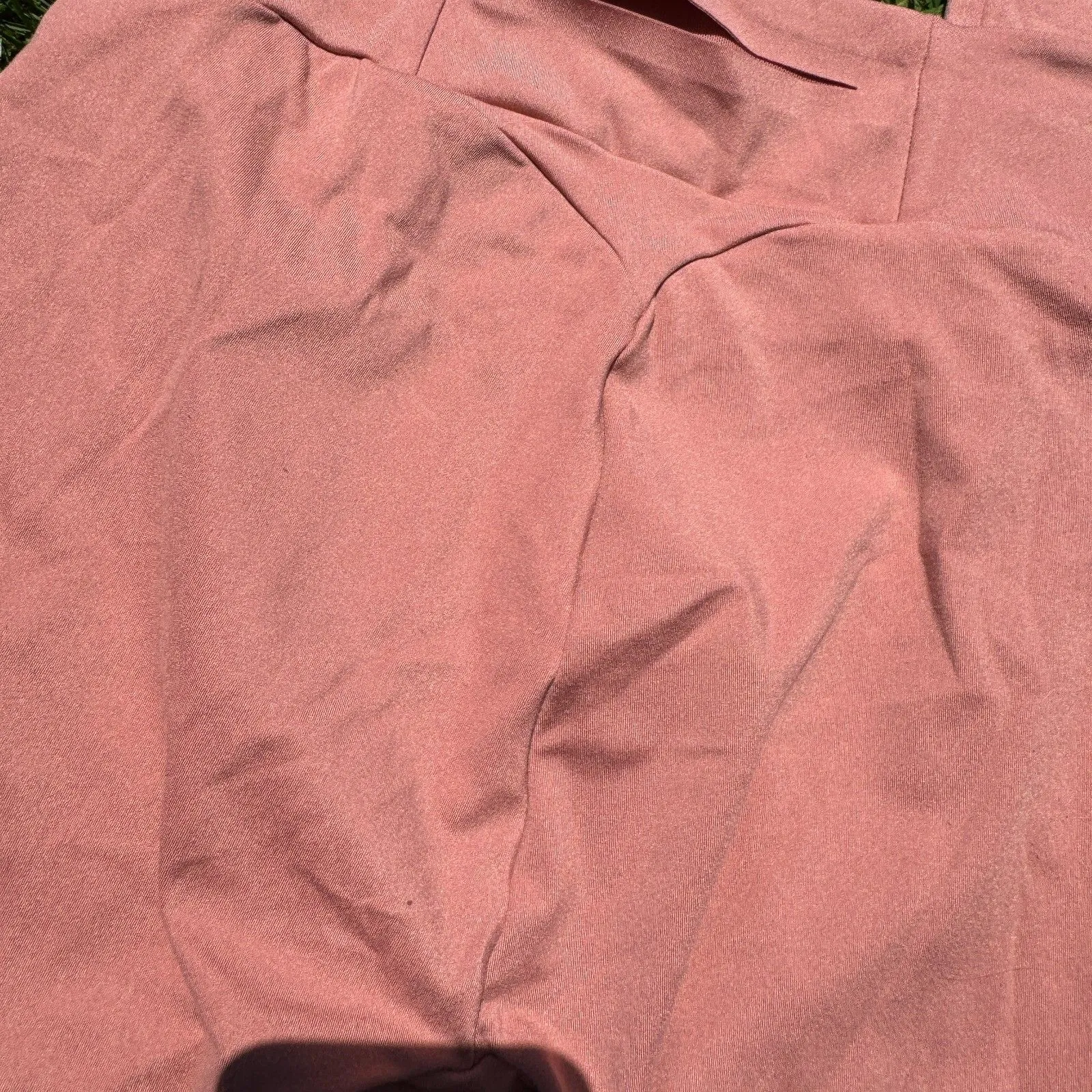 Gym Shark Leggings Size Medium Blush Pink Laser Cut Gym Yoga Logo Sporty - Image 9