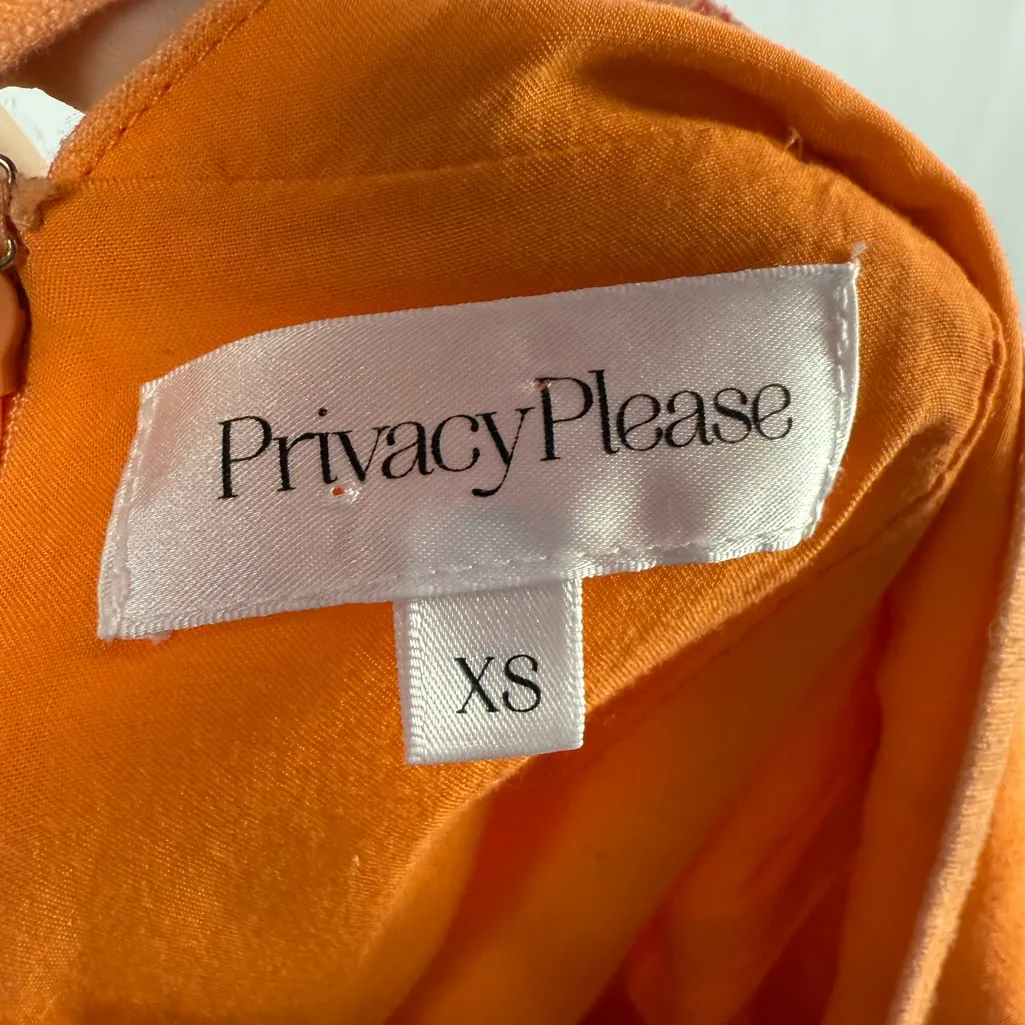Privacy Please Linen Sophia Romper in Orange Cassie Floral Size Extra Small - Image 5