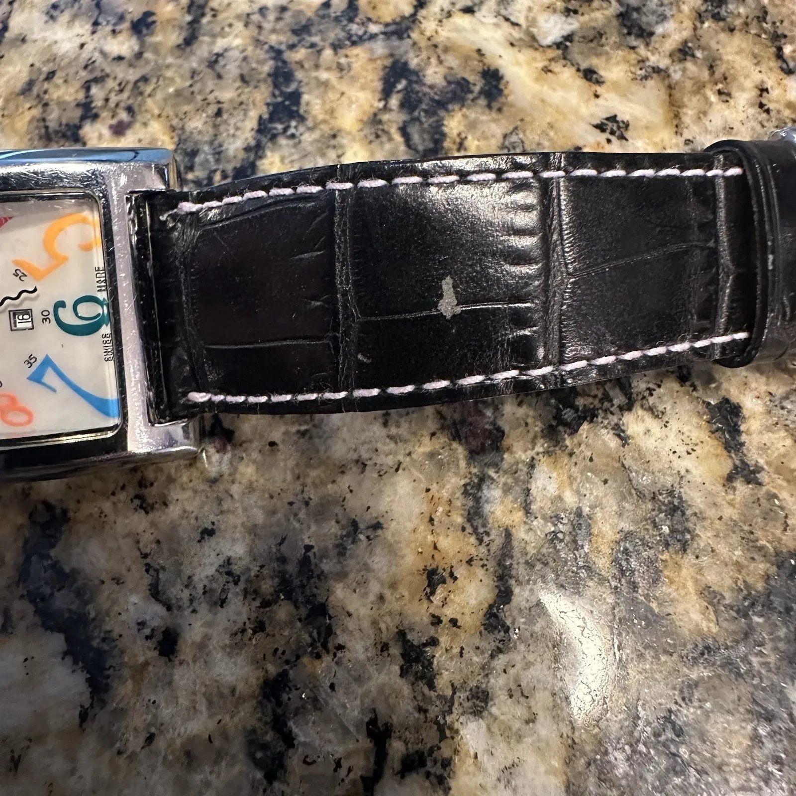 Ritmo Mundo‎ Colorful Steel Rectangle Watch With Box Automatic Needs Battery - Image 10